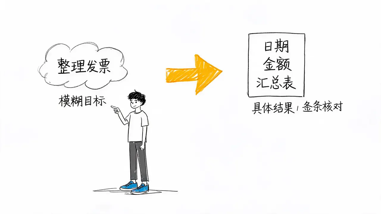 从模糊目标到可核对结果