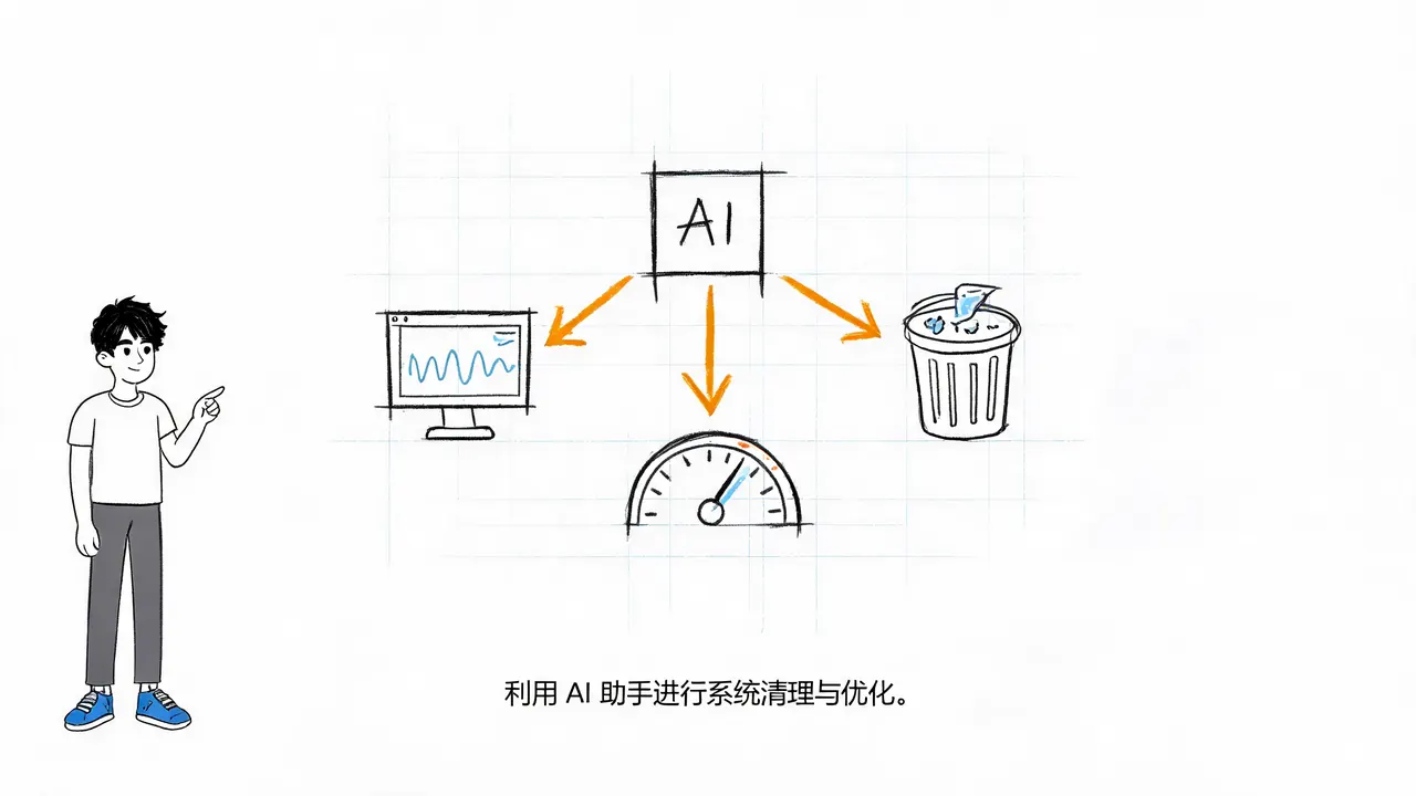 电脑越用越卡？用豆包AI一键深度清理与可视化分析