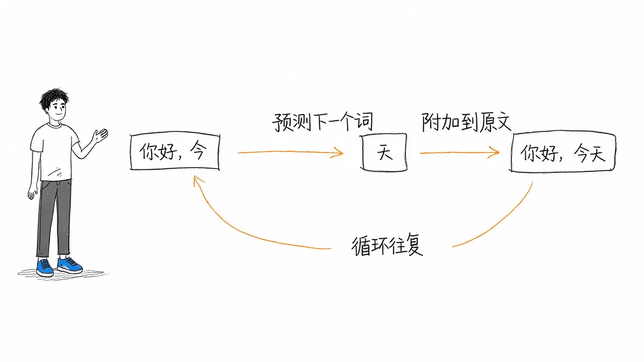 大模型逐词生成机制