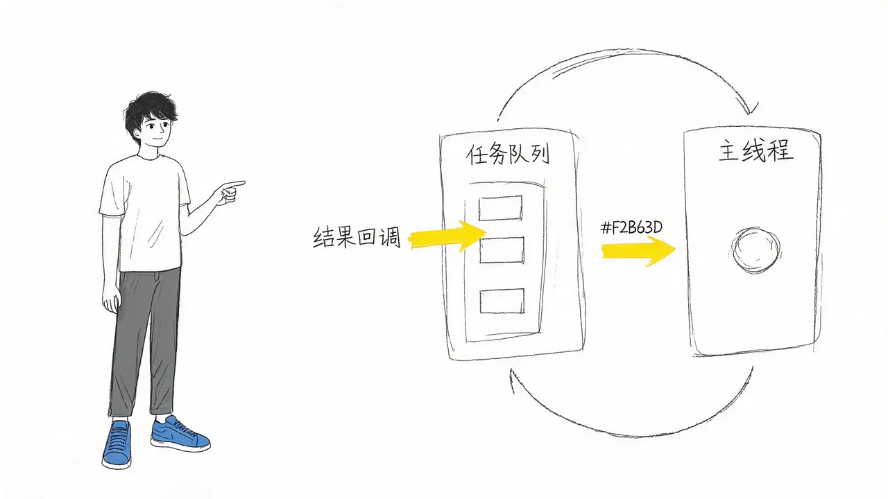 事件循环与主线程协作