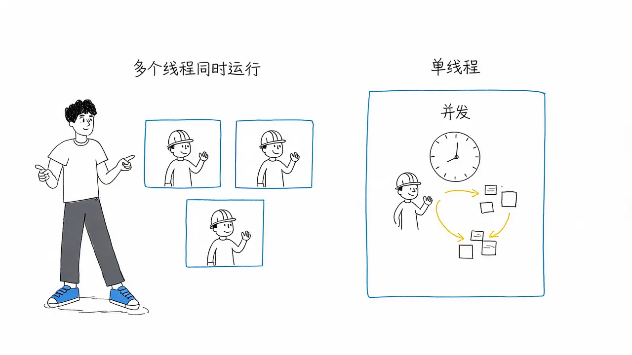 异步与多线程架构对比