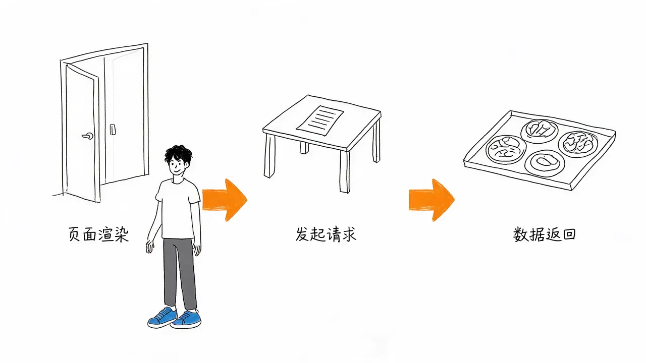 异步请求的餐厅比喻