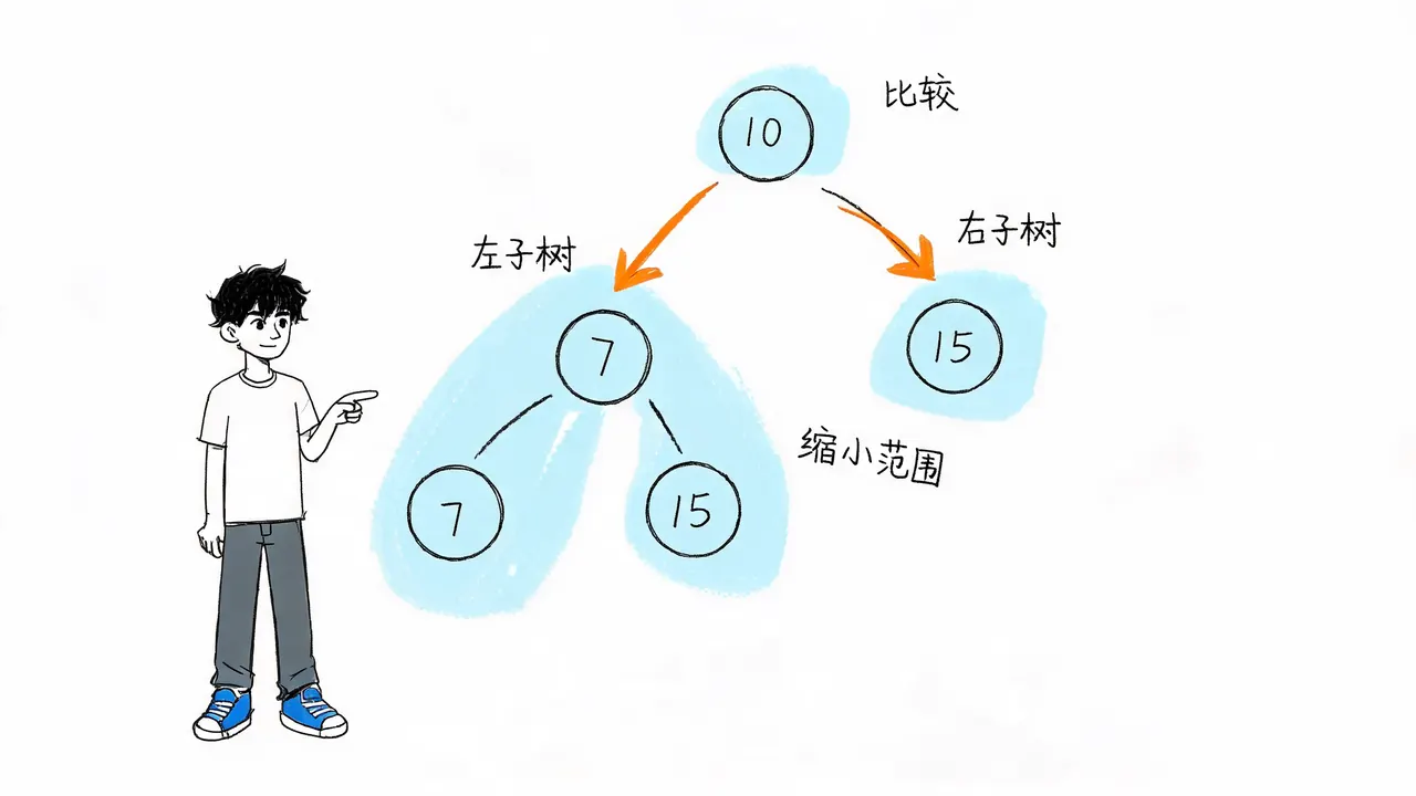二叉搜索树的查找逻辑