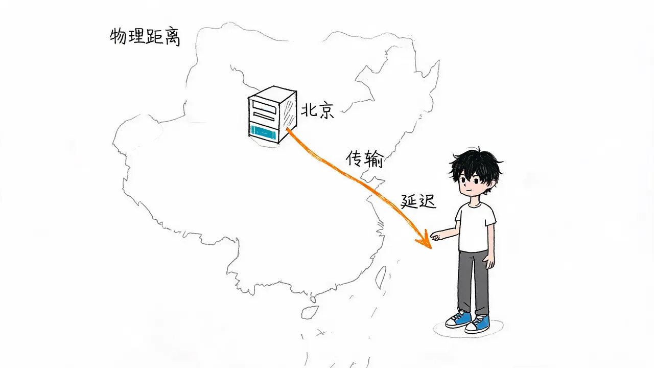 物理距离导致加载延迟