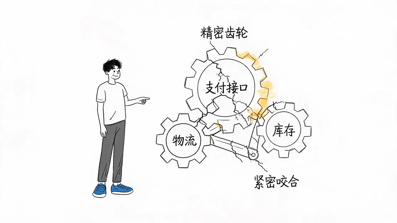 大公司系统：齿轮耦合与风险放大