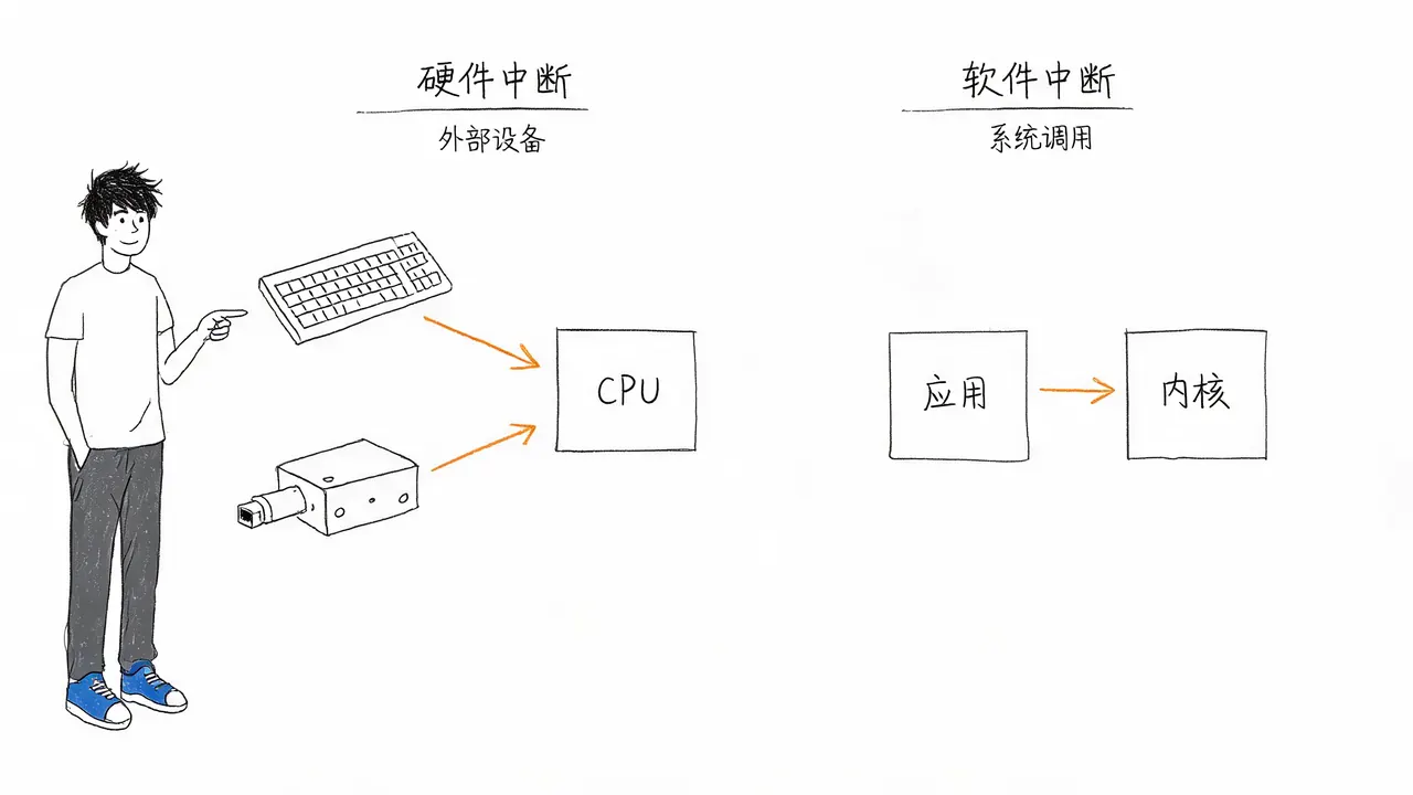 Hardware vs Software Interrupts