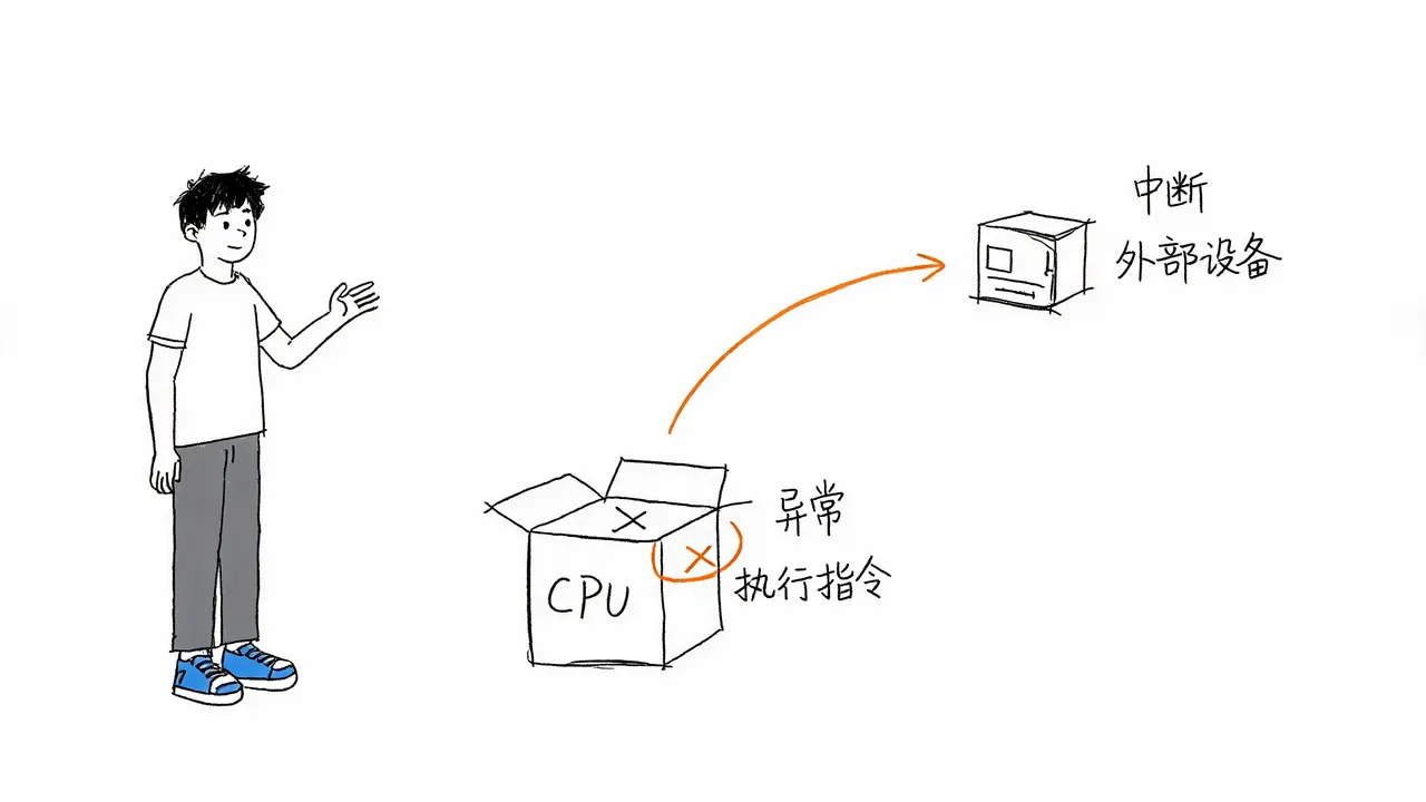 Interrupt vs Exception