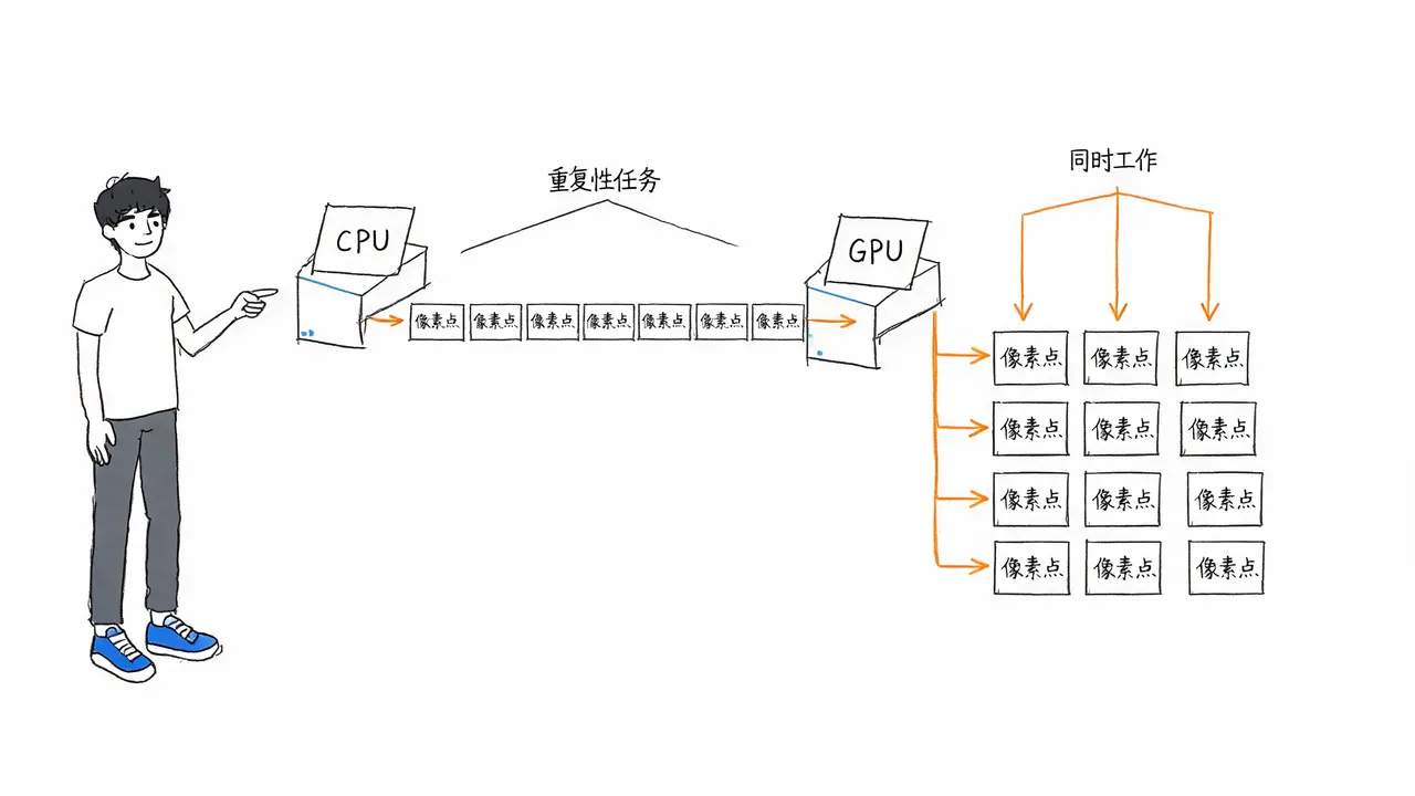 像素渲染任务执行对比