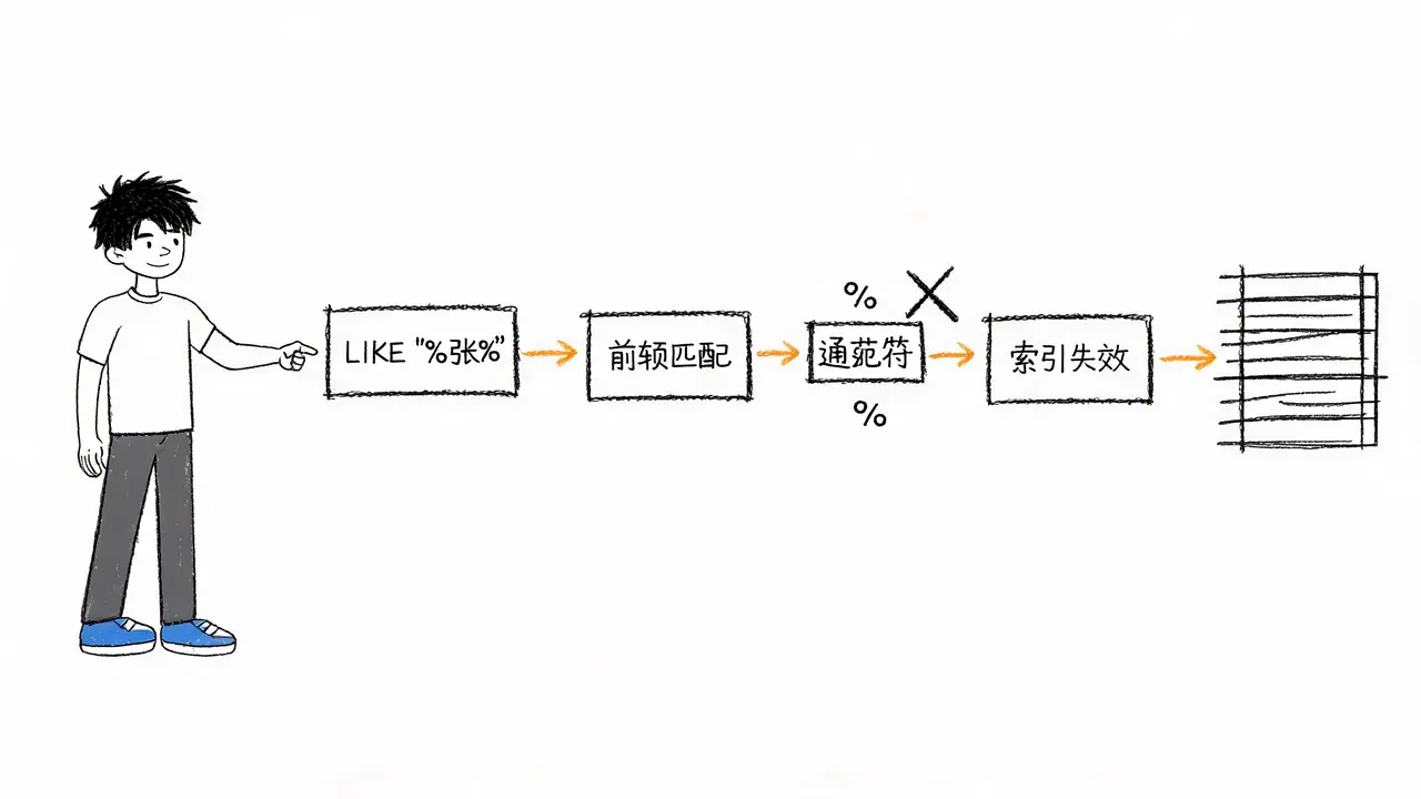 模糊查询导致索引失效