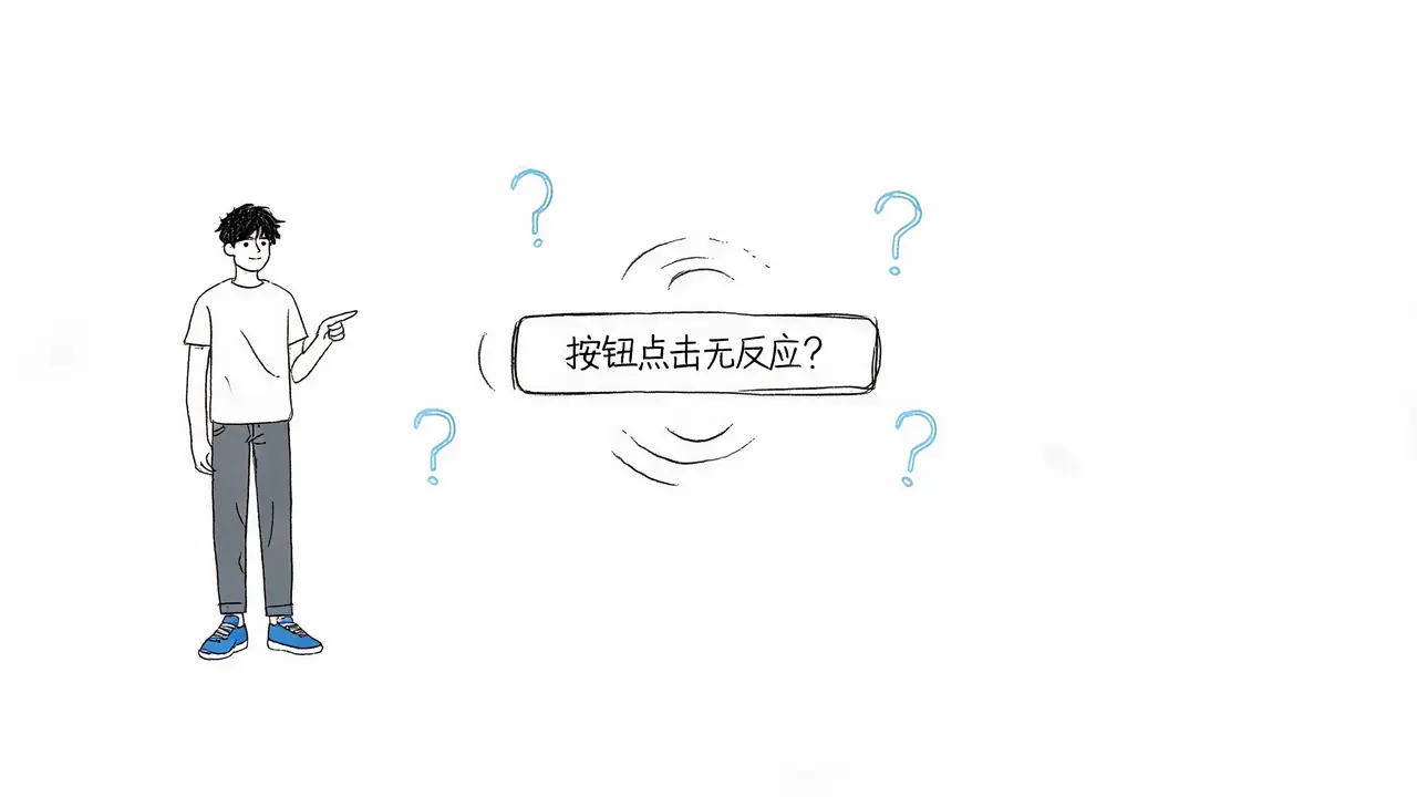 按钮点击无反应？排查交互失效的4个常见原因