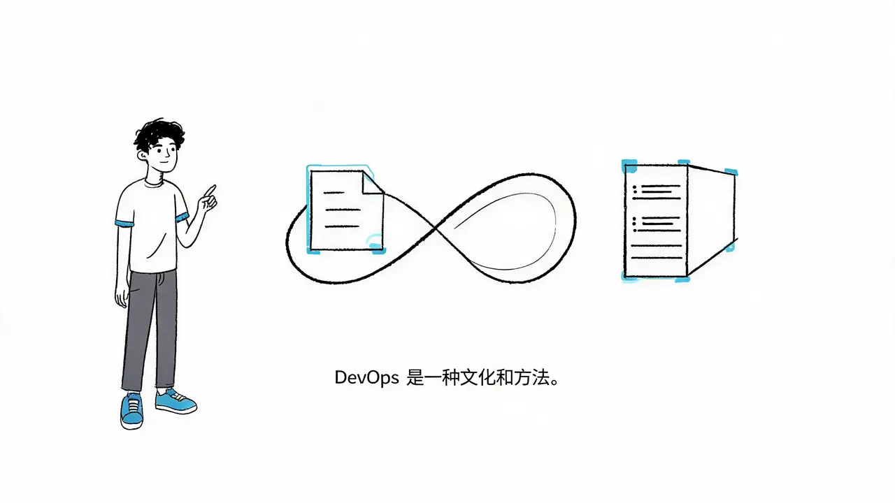 DevOps是什么？一个视频搞懂 DevOps 本质上是一套方法论，让“开发”和“运维”真正融合起来，提高软件交付速度，让产品又快又稳。