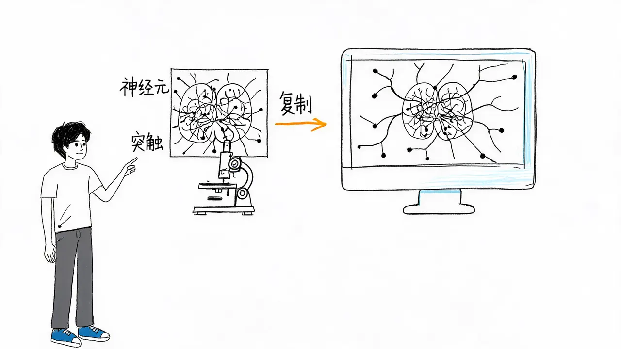 数字果蝇的神经基础:真实大脑的数字化复制