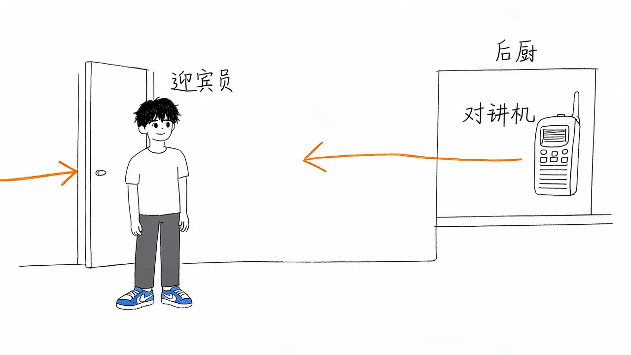 餐厅运营比喻:迎宾员与对讲机