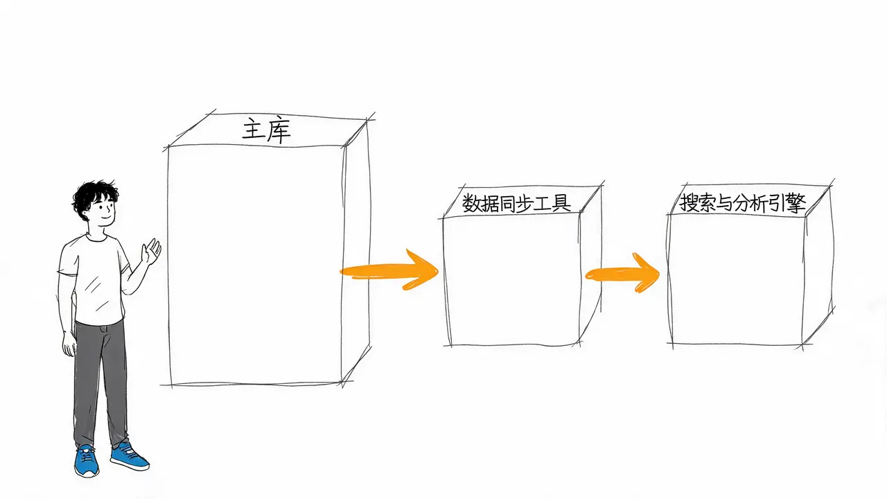 协作架构:主库与搜索引擎