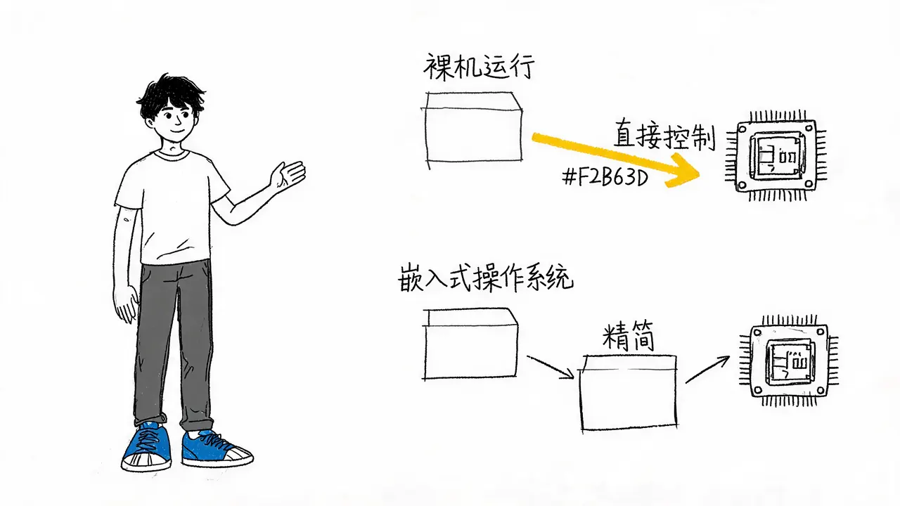 裸机运行与嵌入式操作系统的区别