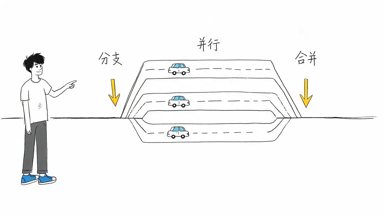 分支机制实现并行开发与隔离试错