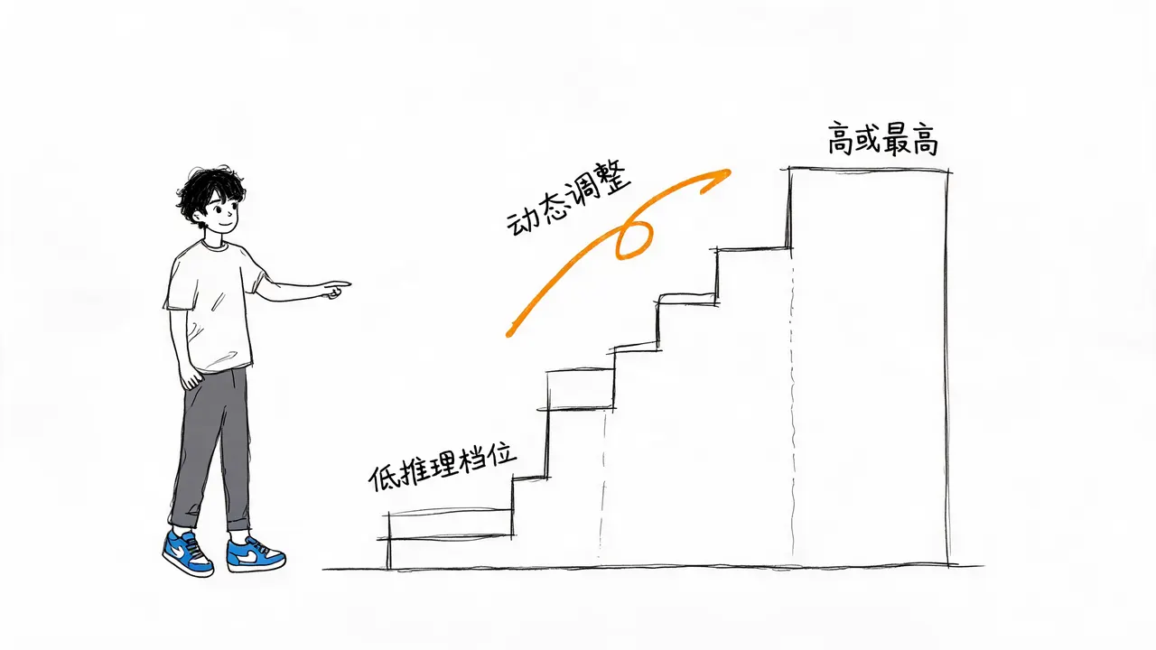 推理档位与任务复杂度的匹配