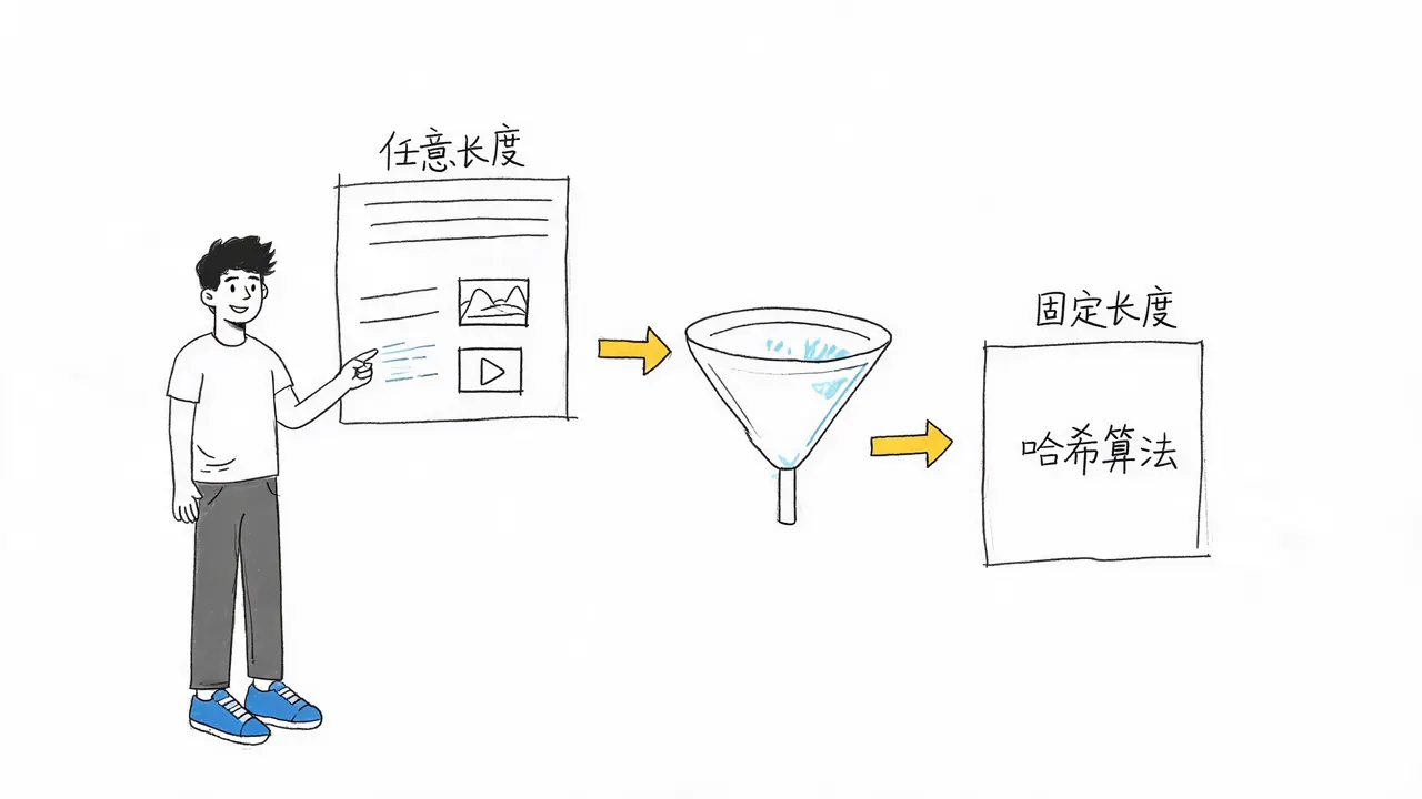 哈希算法的定义:任意长度输入到固定长度输出