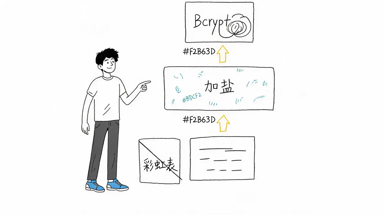 密码安全存储的最佳实践:加盐与慢哈希