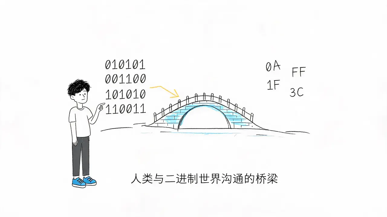 十六进制的作用是什么？它与二进制如何快速转换？