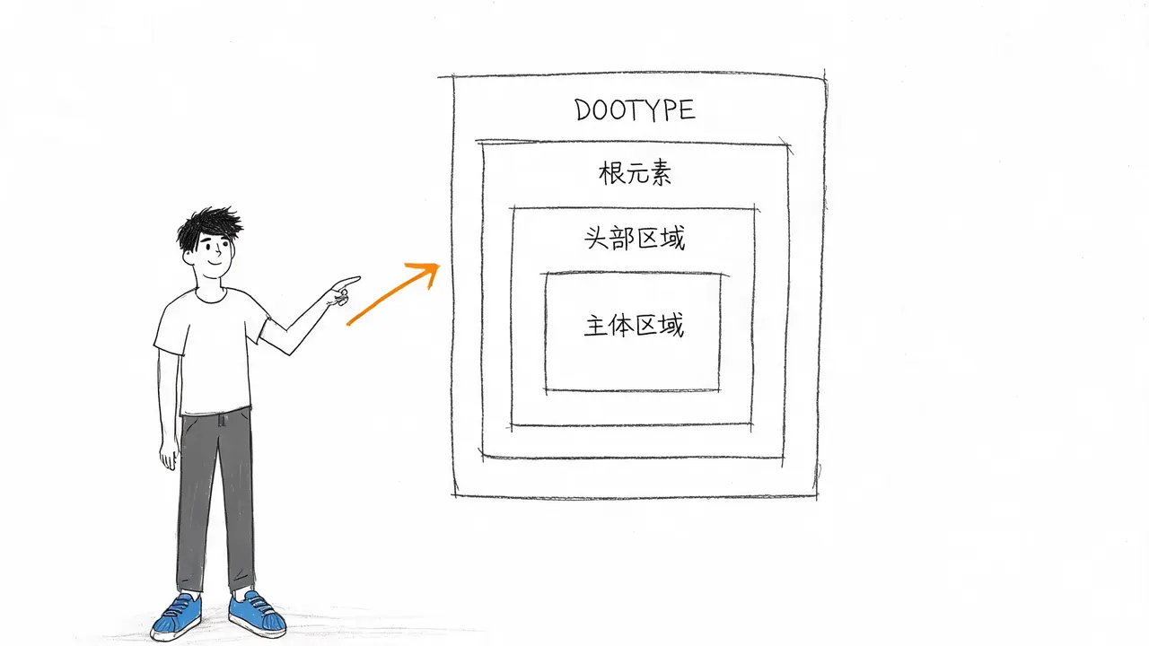 标准 HTML 文档四层结构