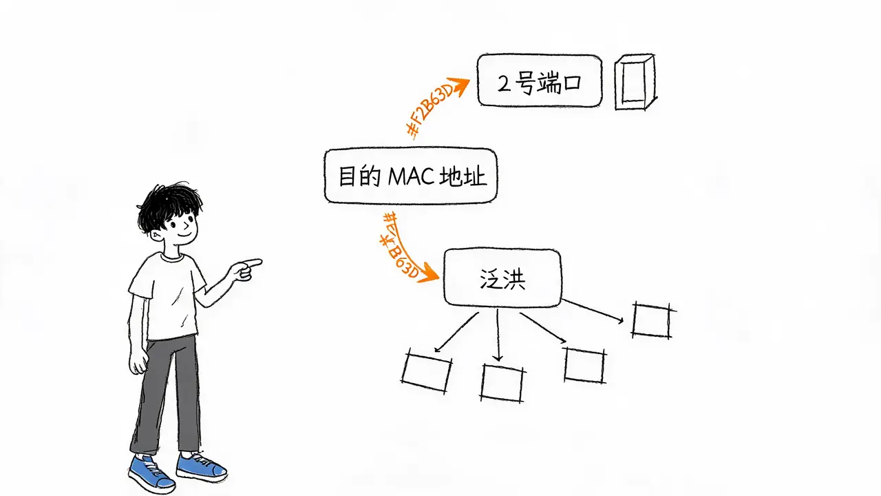 转发决策:命中与泛洪