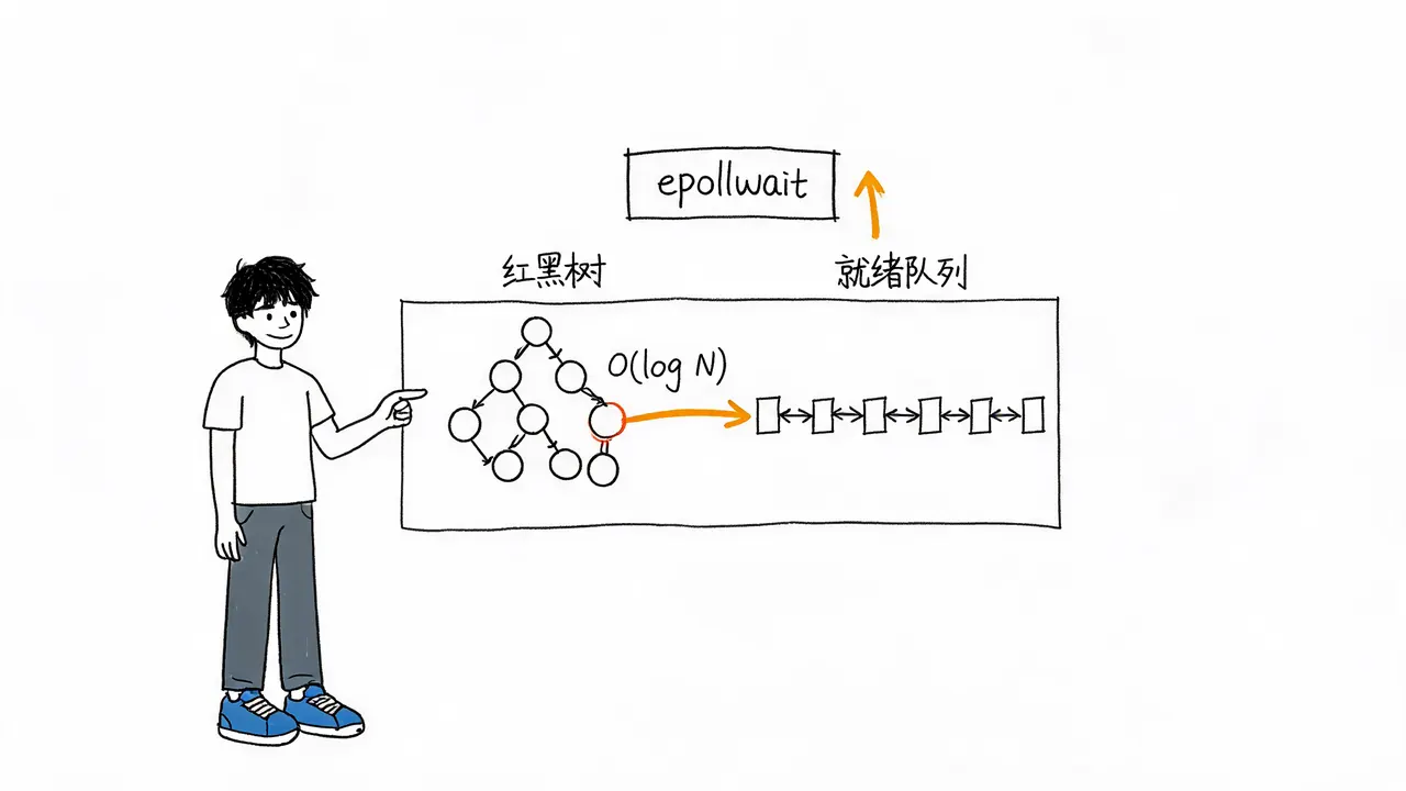 epoll 底层实现:红黑树与就绪队列协同