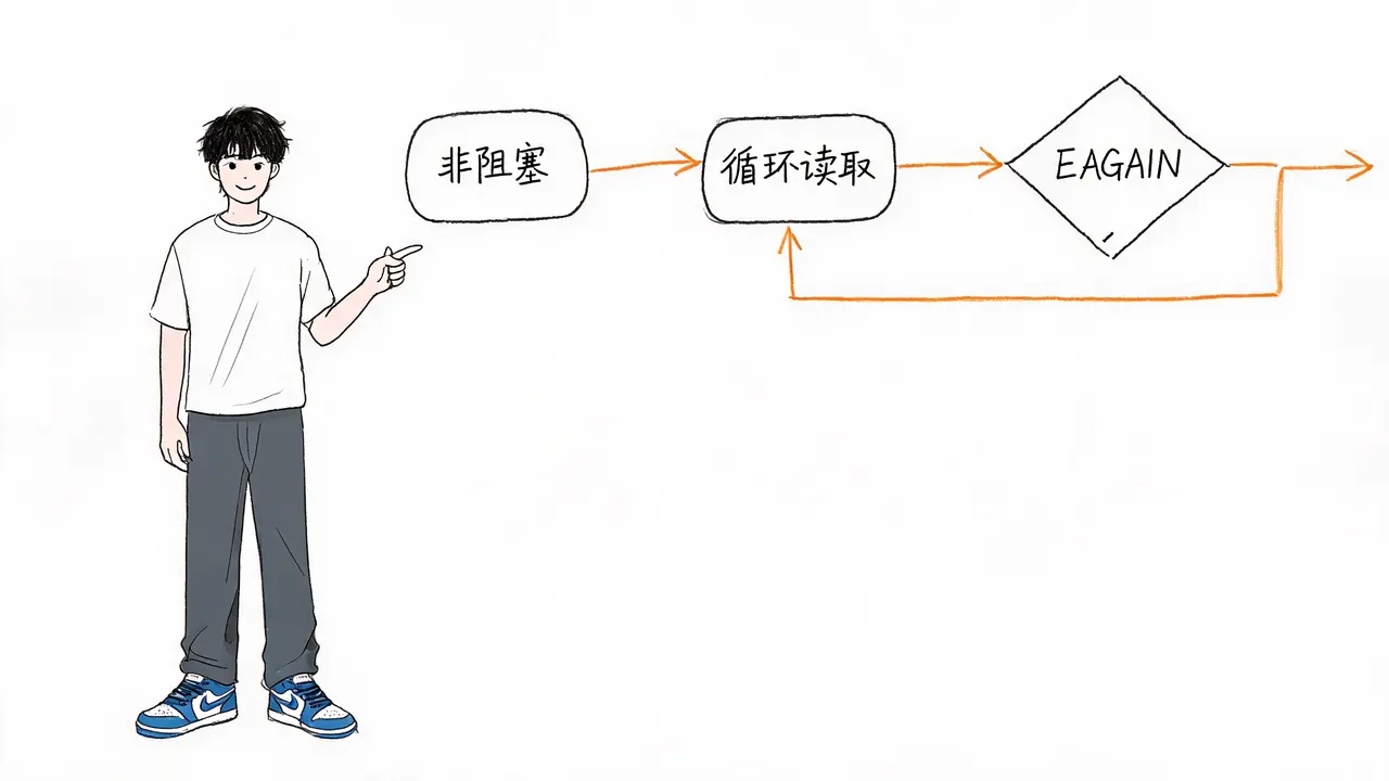 ET 模式下的非阻塞读取关键步骤