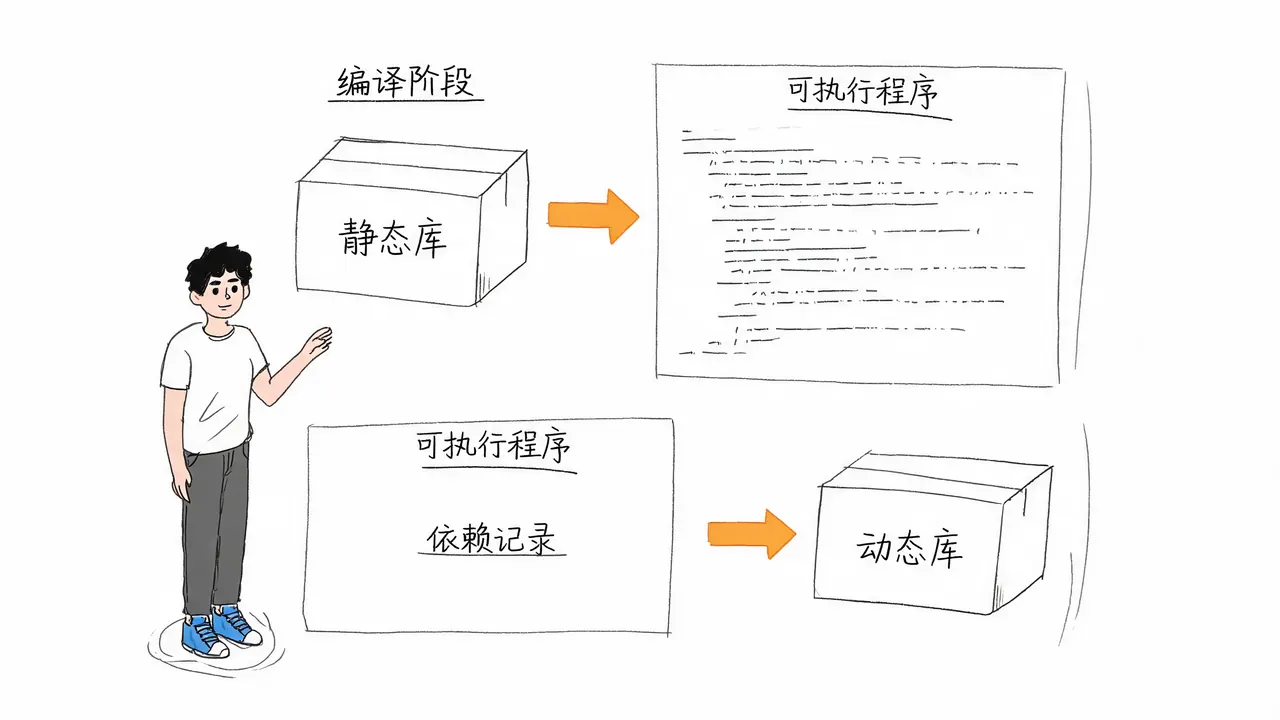 静态库与动态库的工作机制对比
