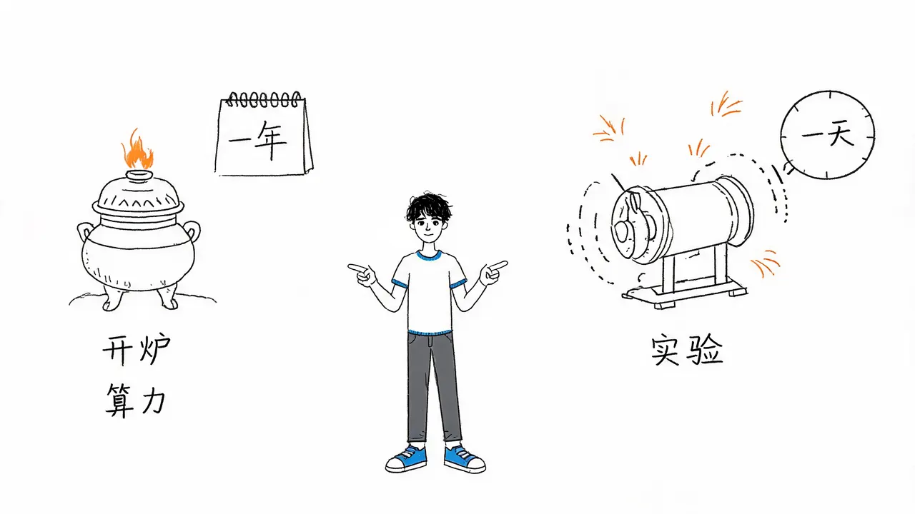 算力角色的转变:从低频训练到高频实验