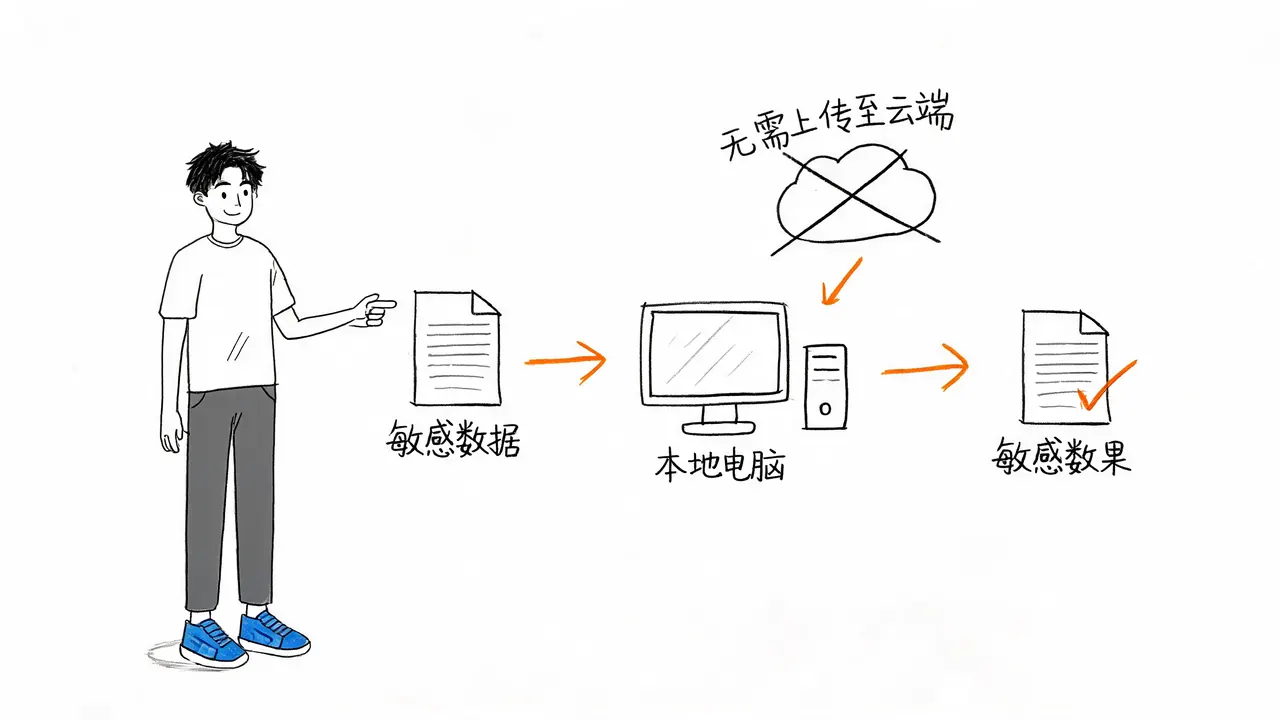 本地模式下的隐私保护流程