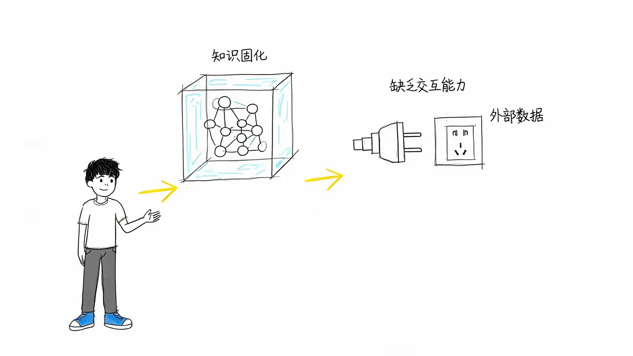 大语言模型的两大局限性
