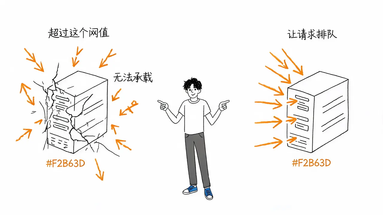 流量过载与排队缓冲对比