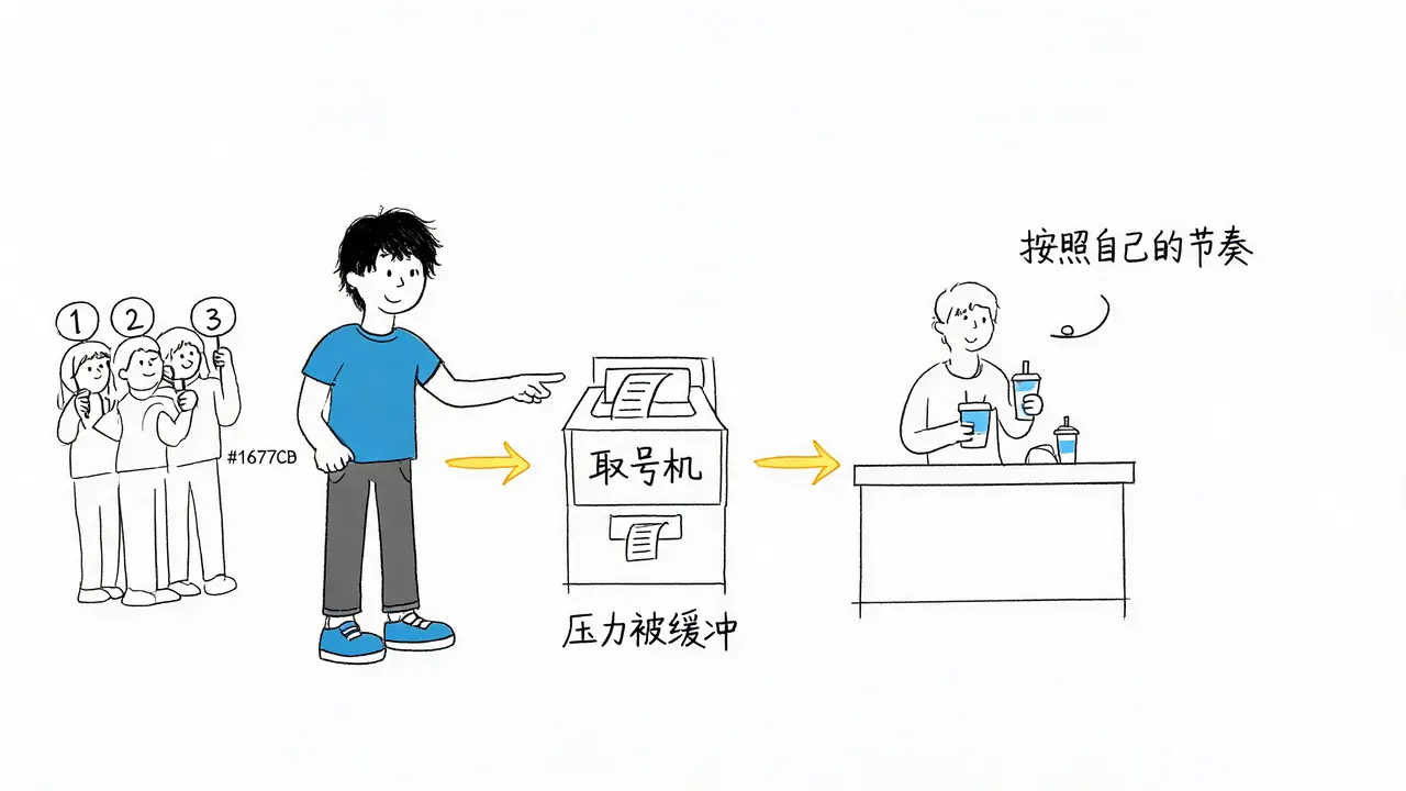 奶茶店取号机类比