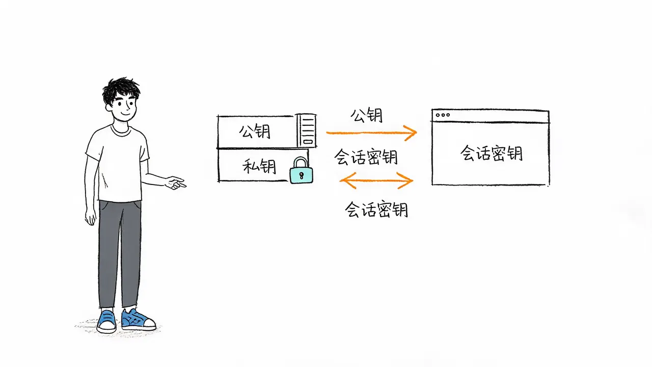 非对称加密密钥协商流程