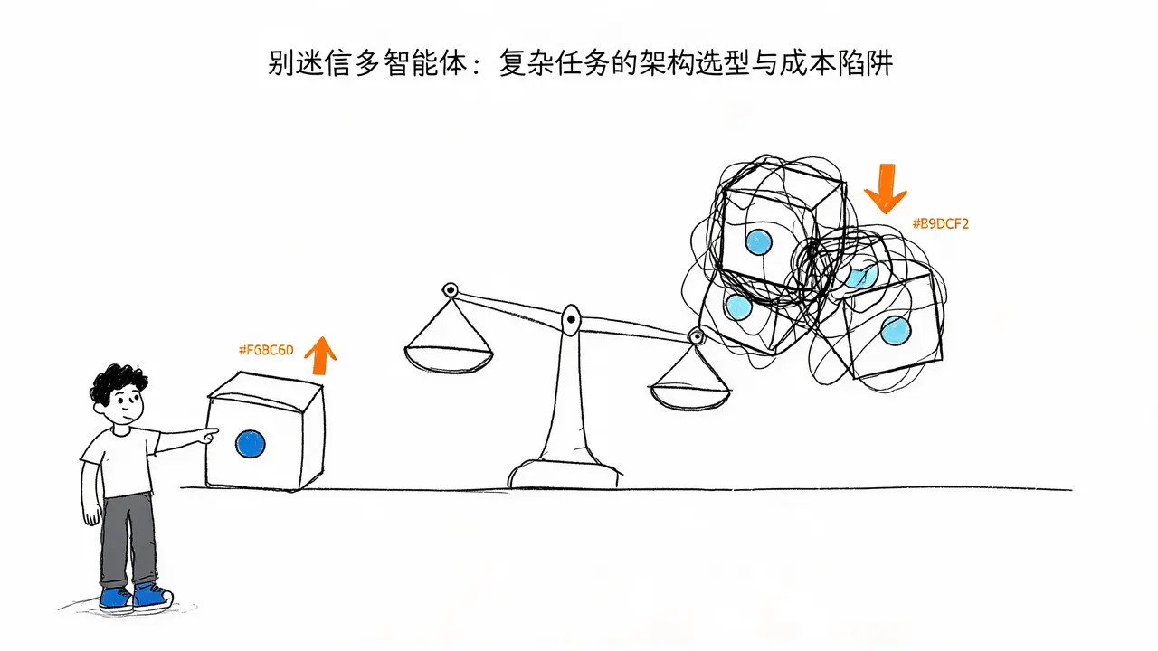 别迷信多智能体：复杂任务的架构选型与成本陷阱