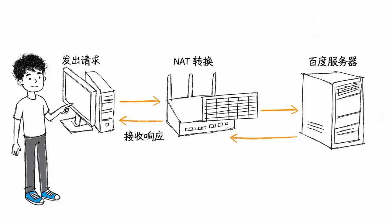 访问百度的NAT实例演示