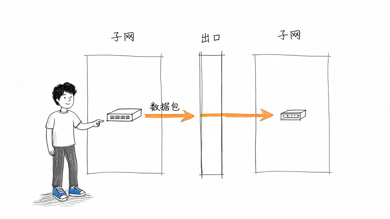 网关作为子网间的逻辑出口