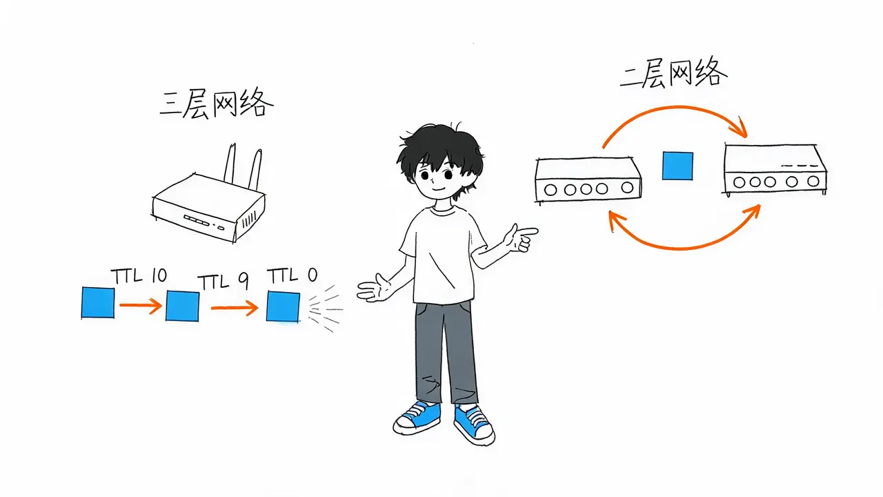 二层与三层TTL机制对比