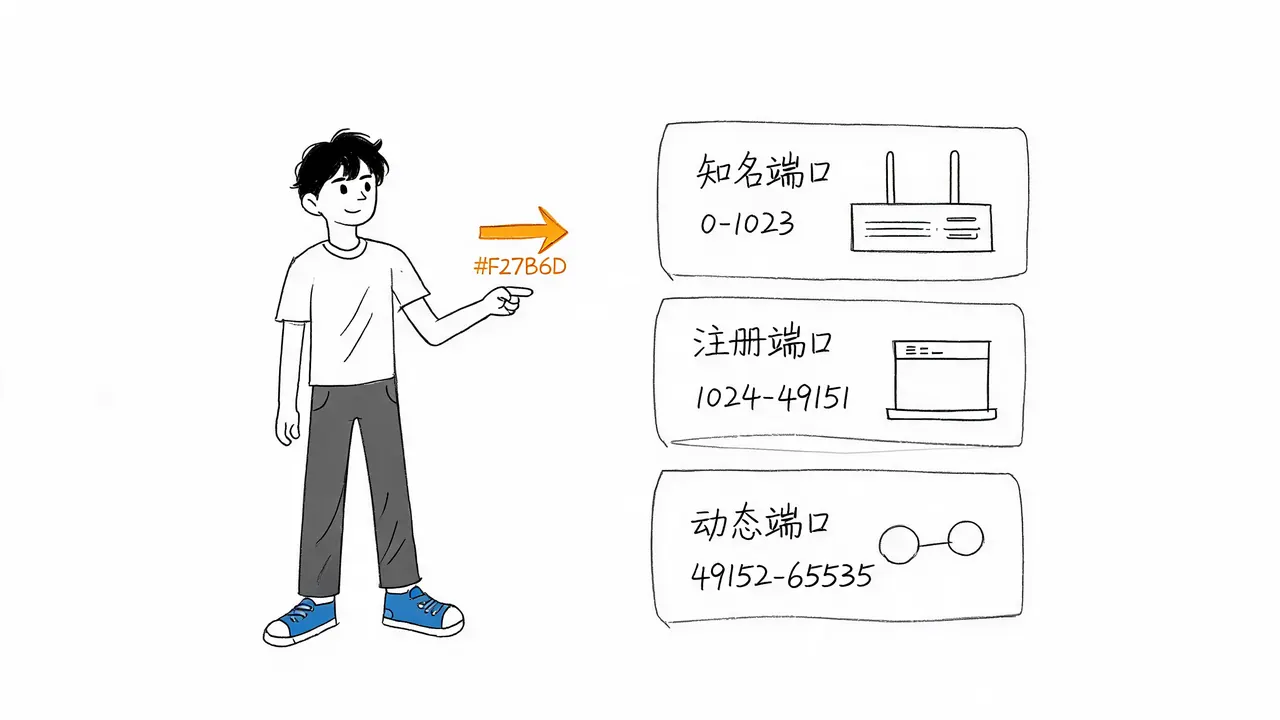 端口三大分类区间及典型服务
