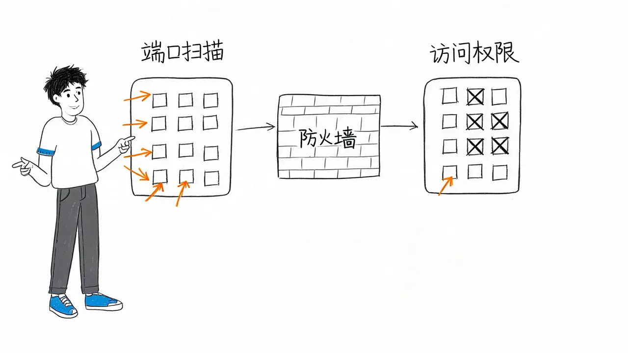 端口扫描与防火墙策略的安全逻辑