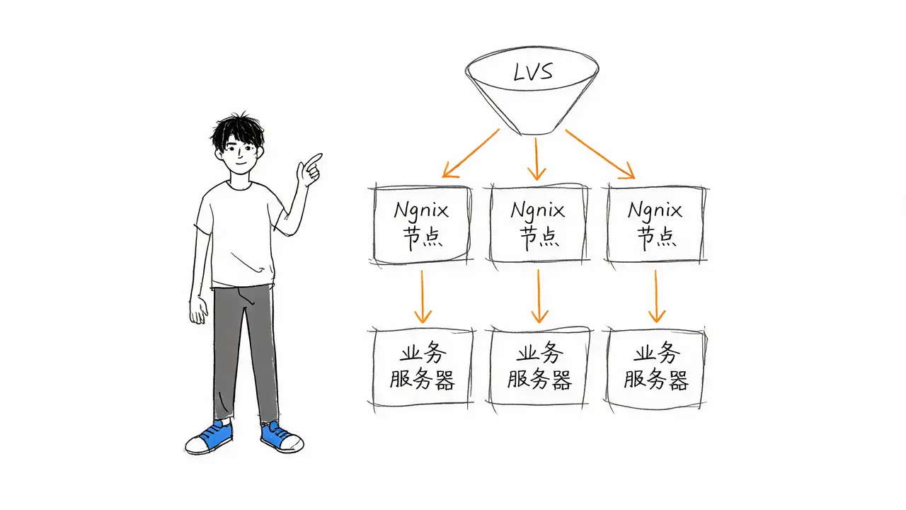 LVS + Nginx 集群多层分发架构