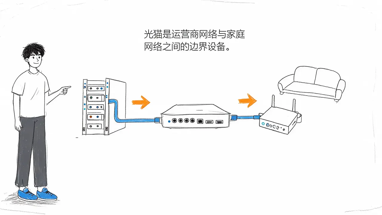 光猫是什么？核心作用与路由器的区别