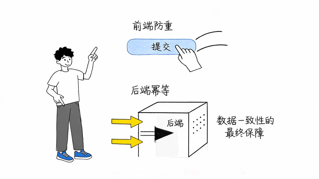 前端防重与后端幂等的区别