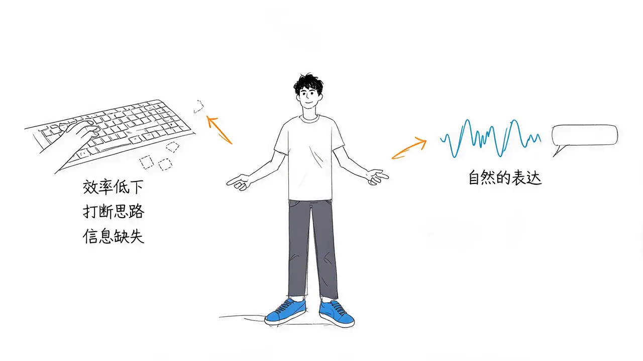 打字瓶颈与语音优势对比