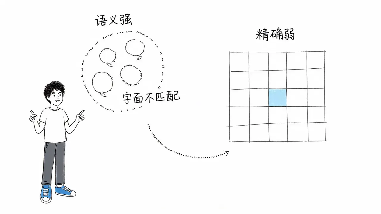 向量与关键词检索的互补性