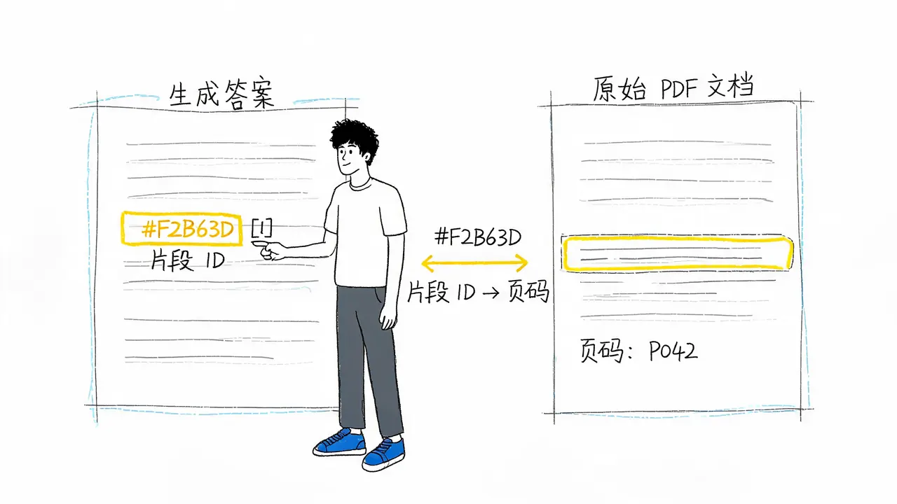 答案生成:精确绑定与精准跳转