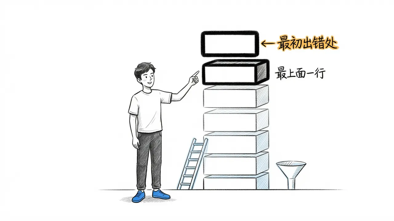堆栈跟踪阅读方向