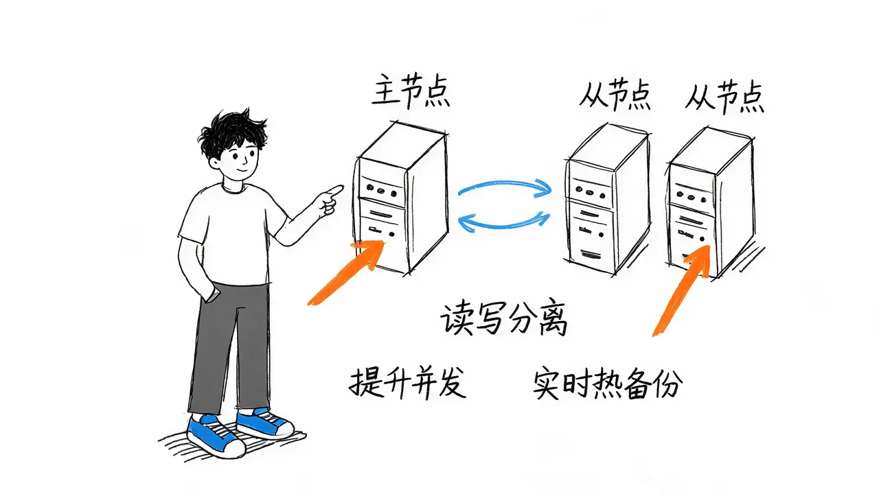 主从节点读写分离分工