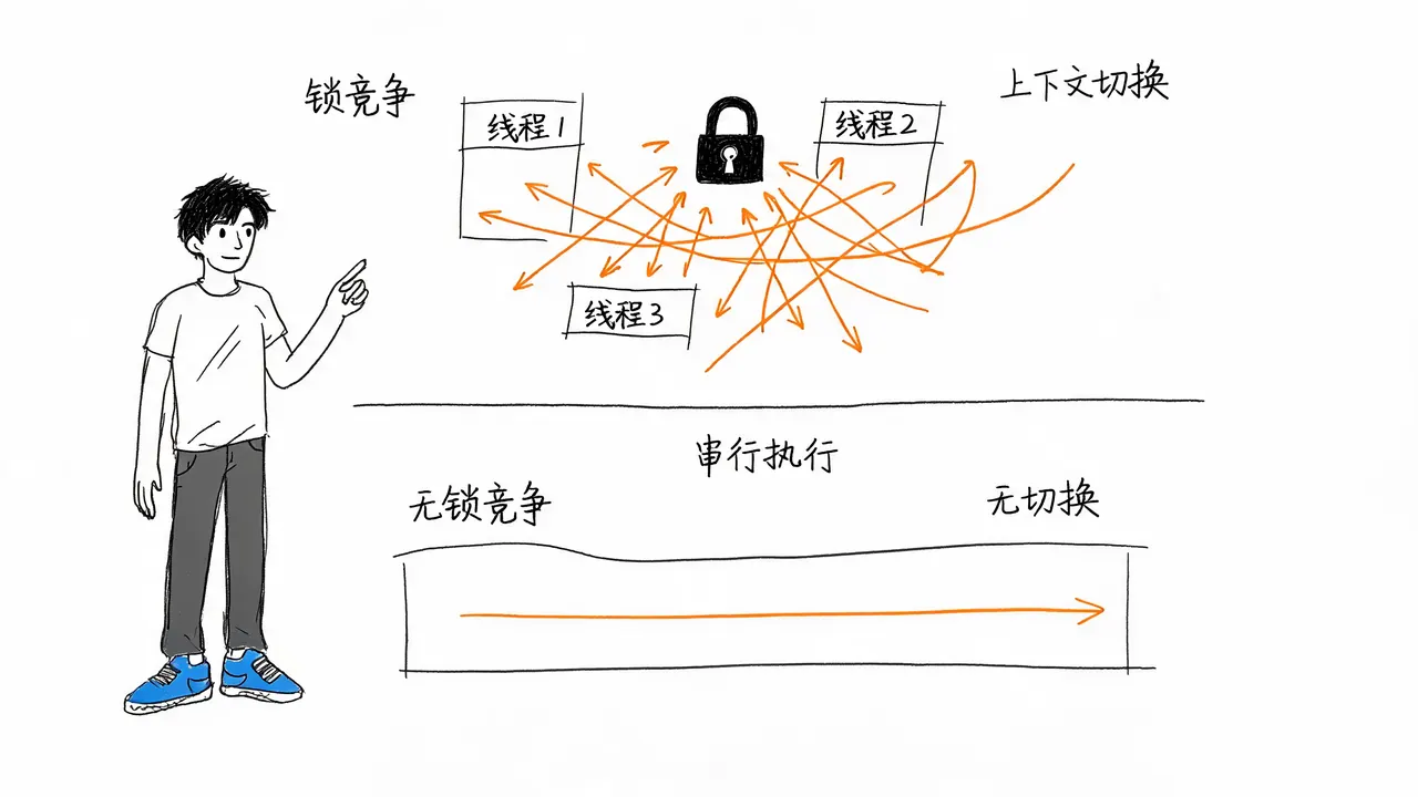串行执行的性能优势